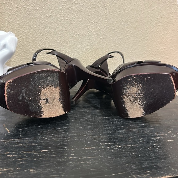 💜❤️ Saint Laurent YSL Patent Leather Tribute Heels💜❤️RARE HTF COLOR•VVEUC $1495 - Picture 7 of 13